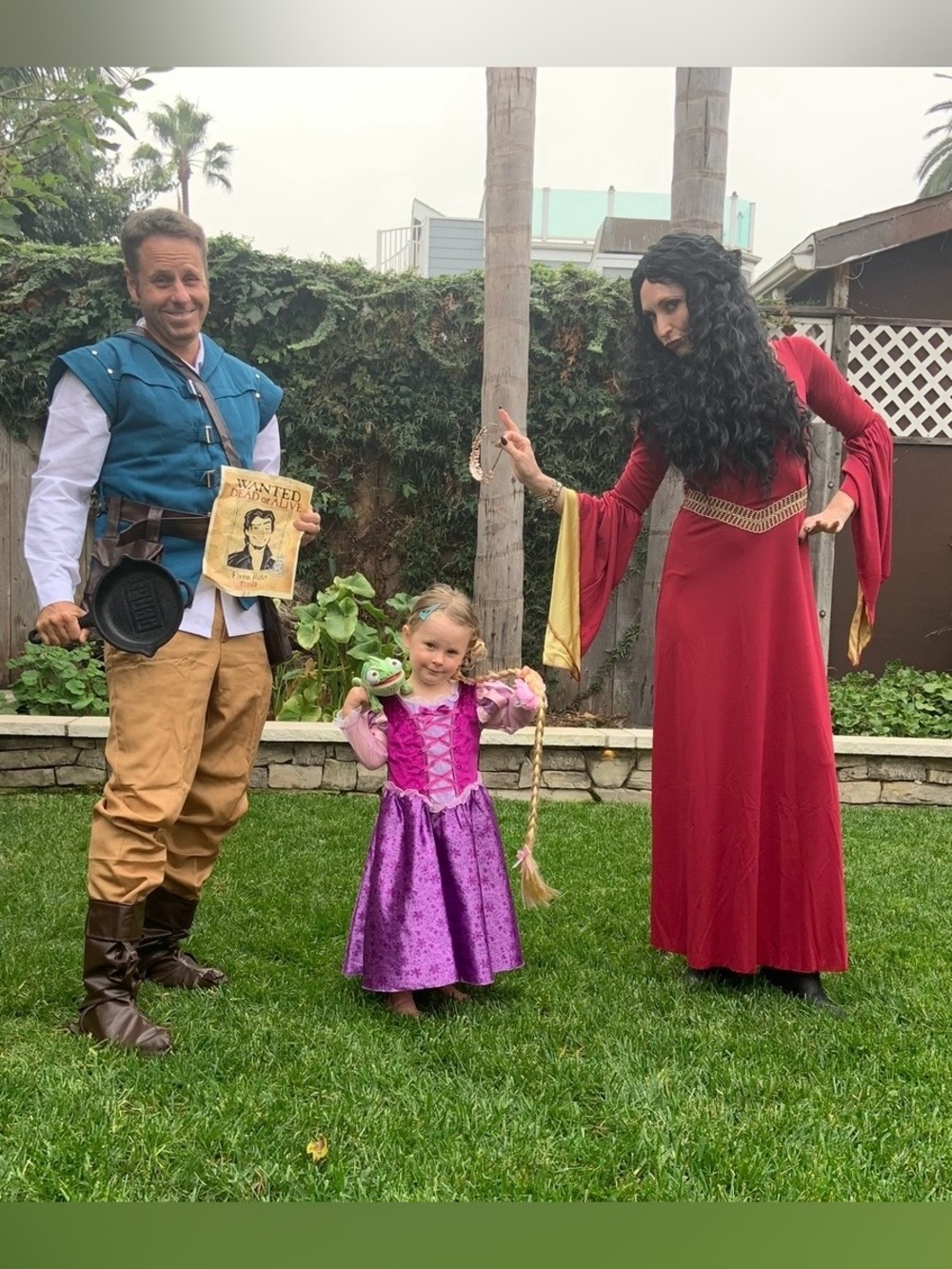 Disney Tangled Family Halloween Costume – Rapunzel, Flynn Rider & Mother Gothel